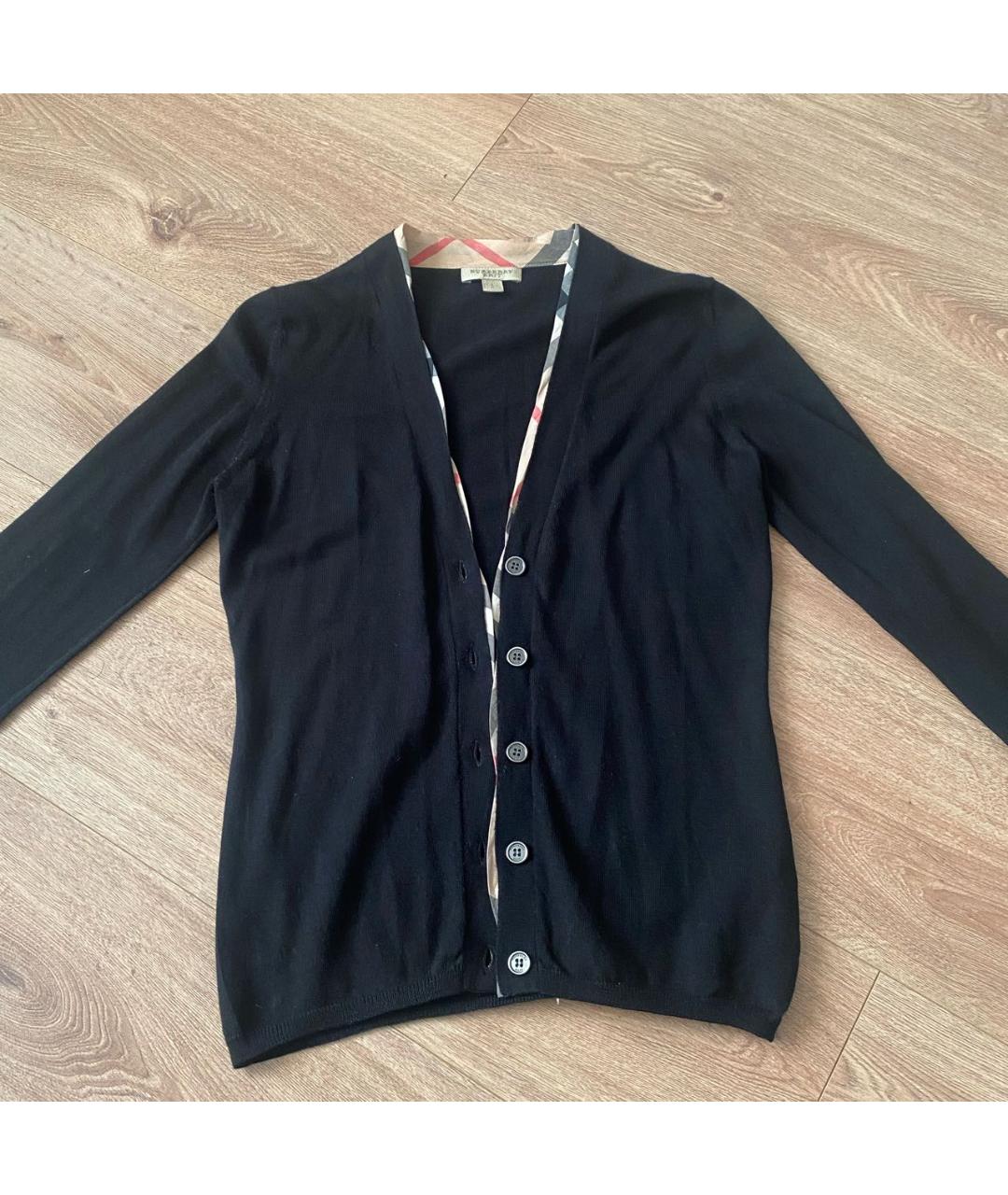 BURBERRY Черный шерстяной кардиган, фото 5