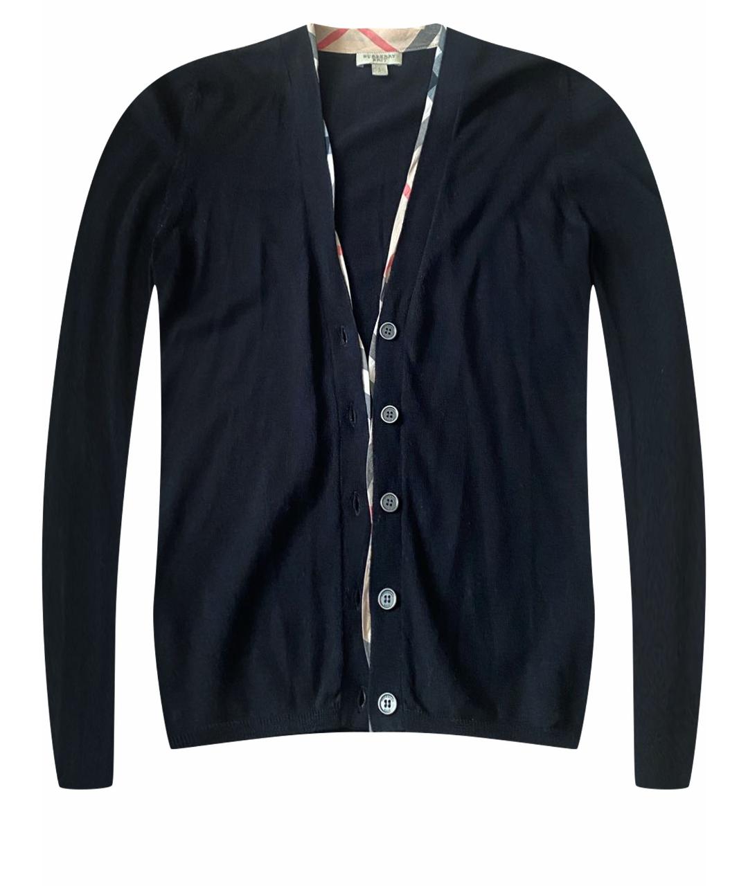 BURBERRY Черный шерстяной кардиган, фото 1