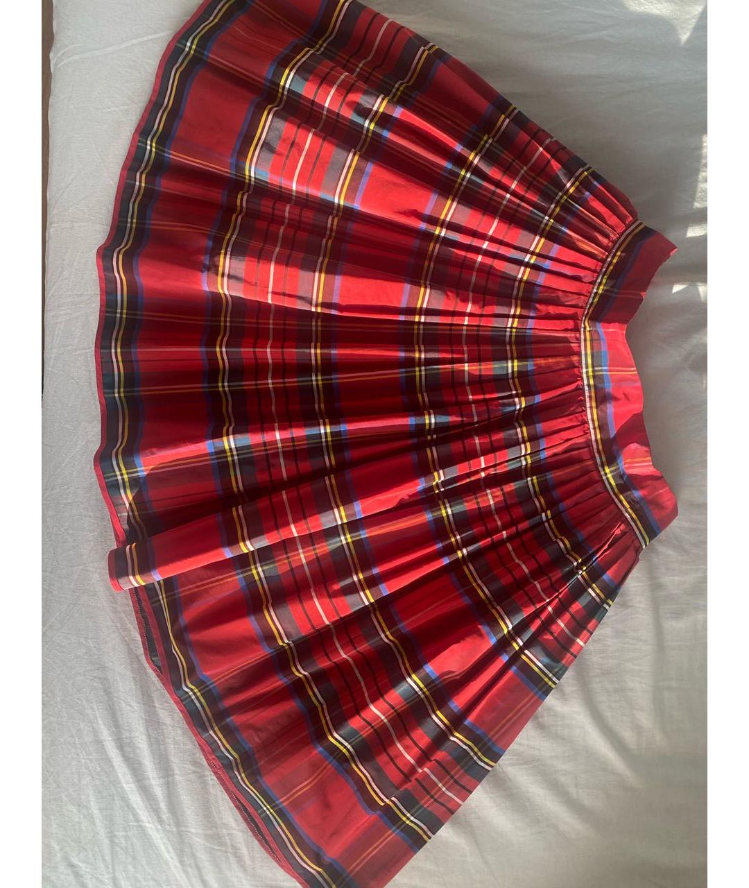MOSCHINO Красная полиэстеровая юбка мини, фото 5