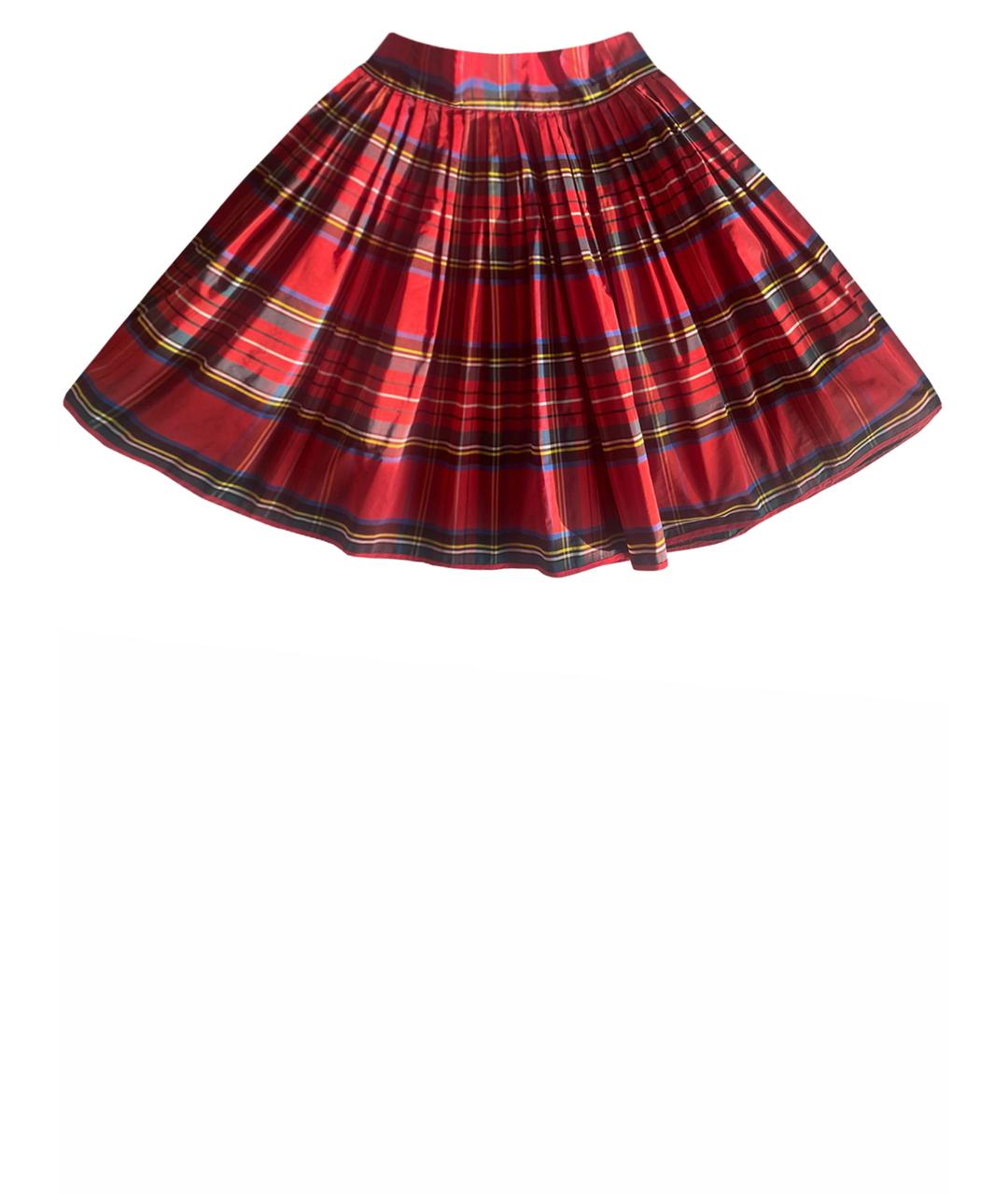MOSCHINO Красная полиэстеровая юбка мини, фото 1