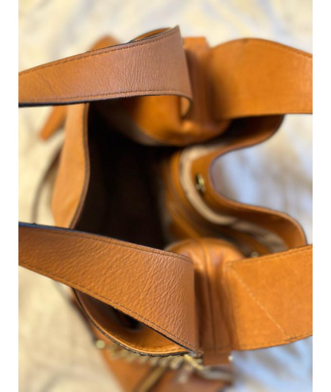 MICHAEL KORS Горчичная кожаная сумка тоут, фото 7