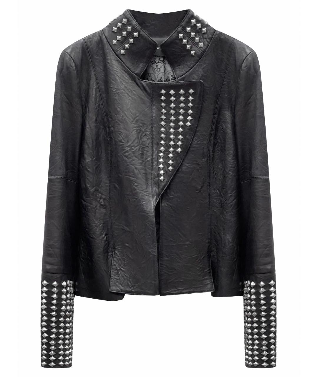 THOMAS WYLDE Черная кожаная куртка, фото 1