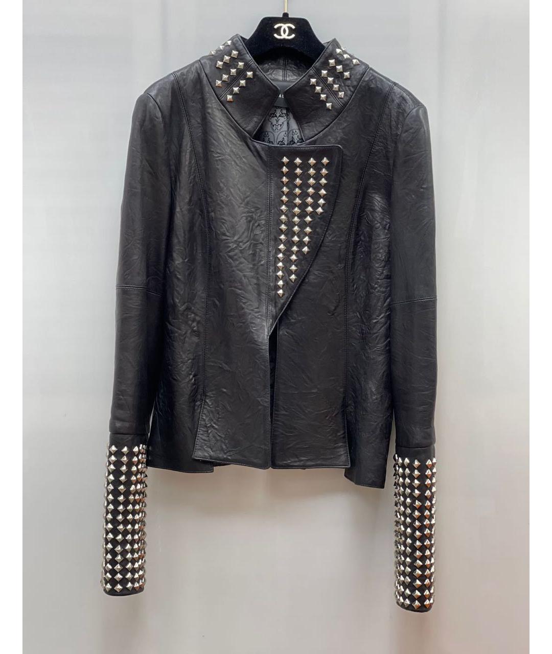 THOMAS WYLDE Черная кожаная куртка, фото 9