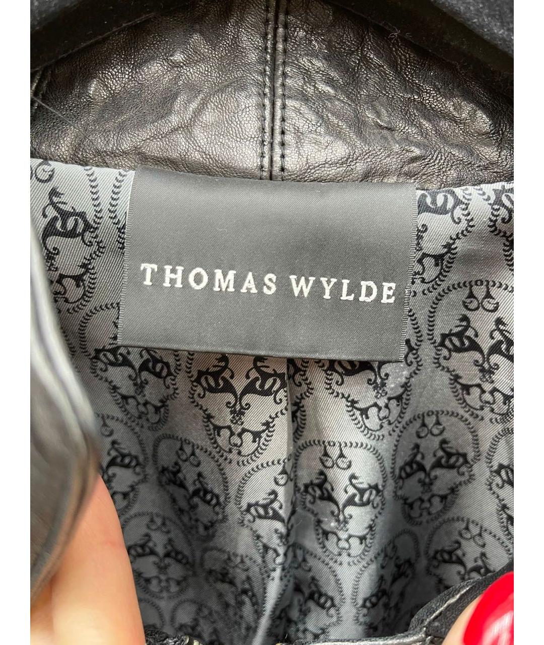 THOMAS WYLDE Черная кожаная куртка, фото 3