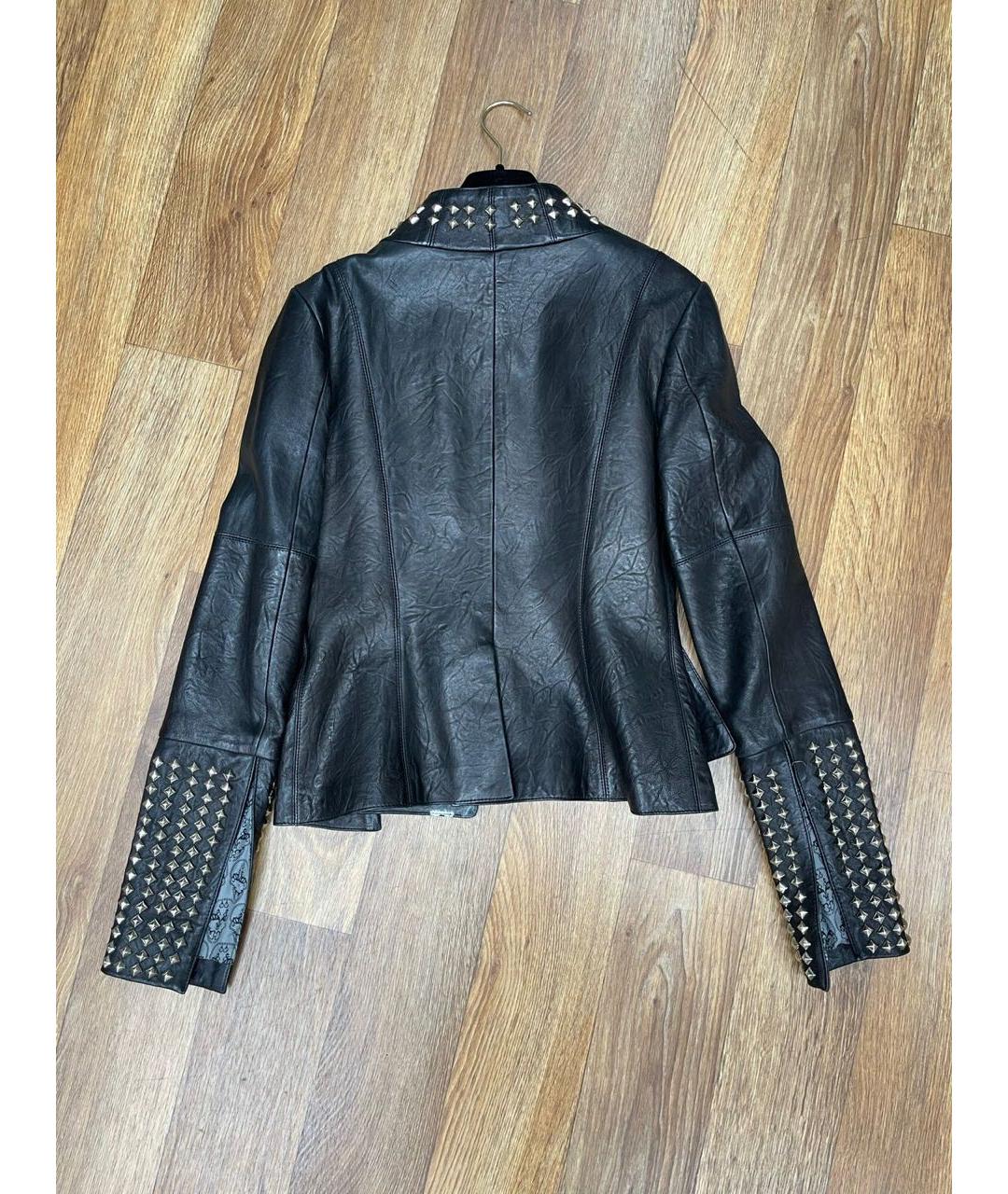THOMAS WYLDE Черная кожаная куртка, фото 2