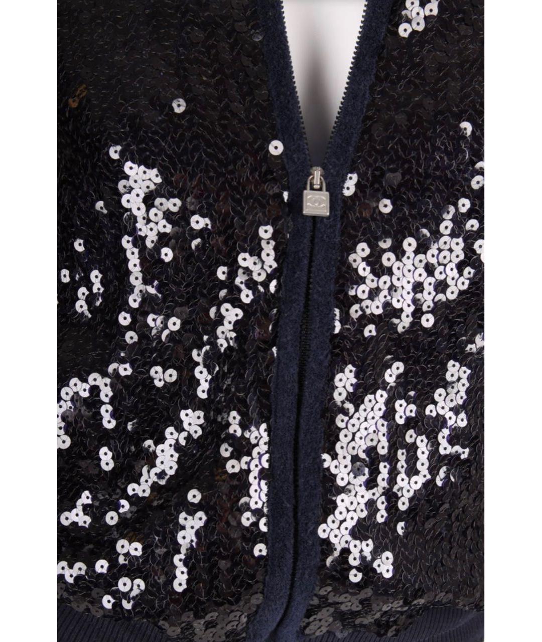 CHANEL Темно-синяя полиэстеровая куртка, фото 4