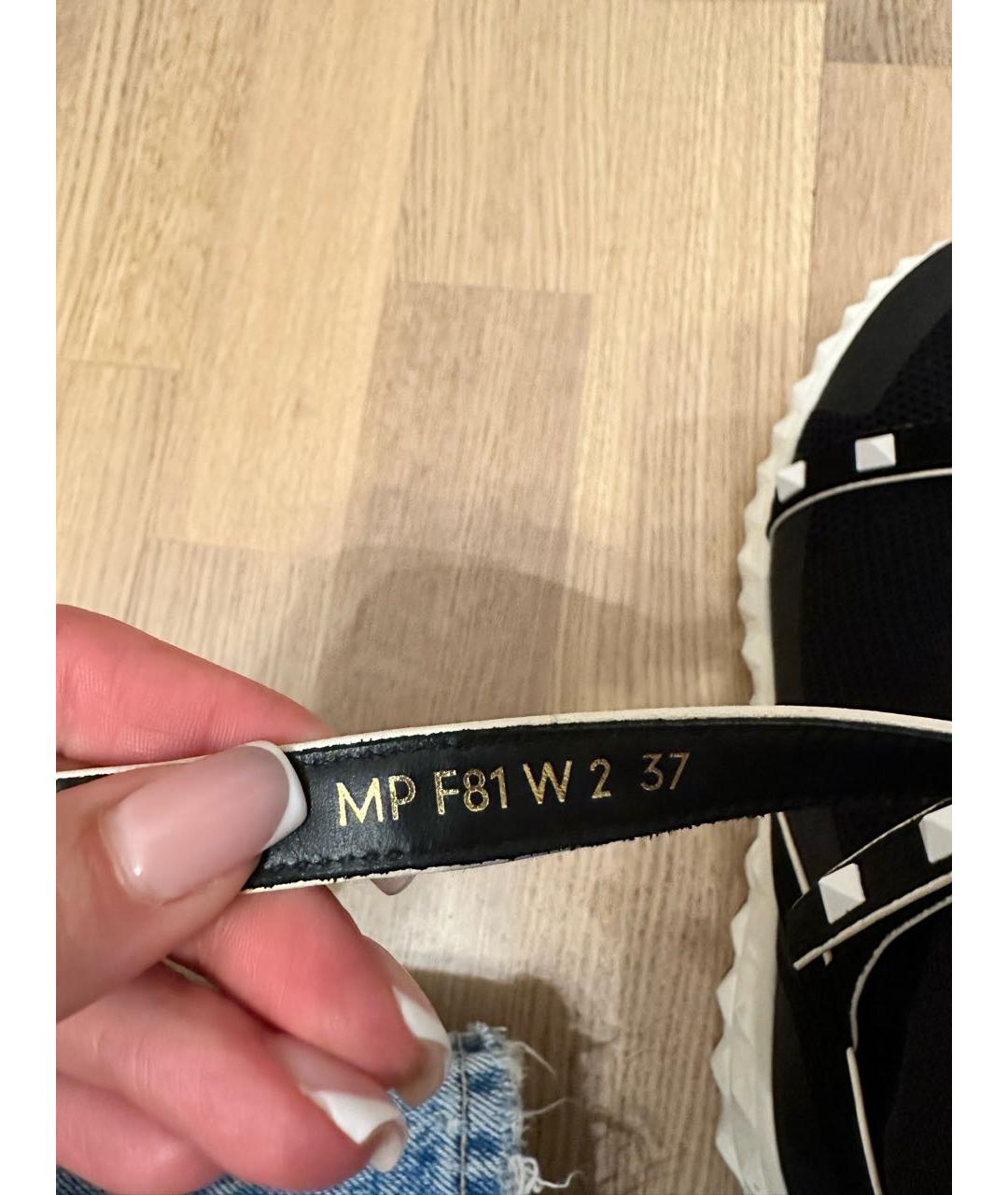 VALENTINO Черные текстильные кеды, фото 6