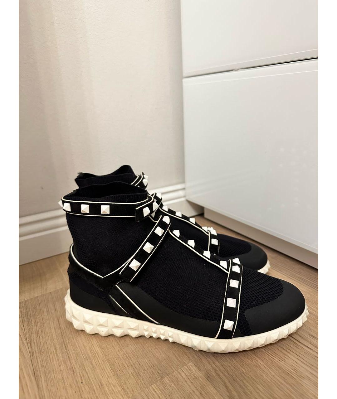 VALENTINO Черные текстильные кеды, фото 7