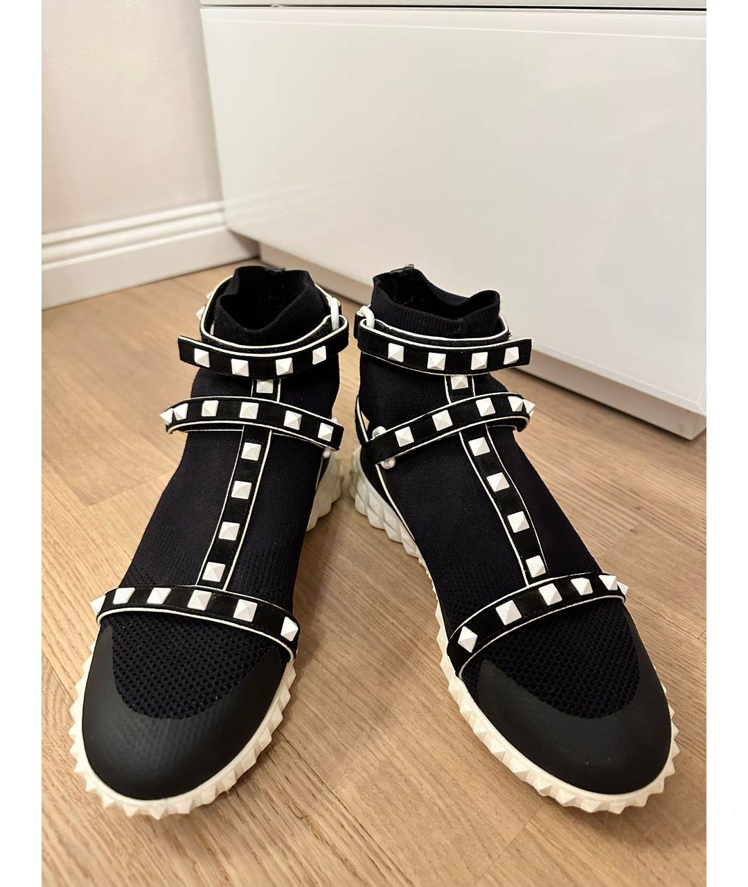 VALENTINO Черные текстильные кеды, фото 5