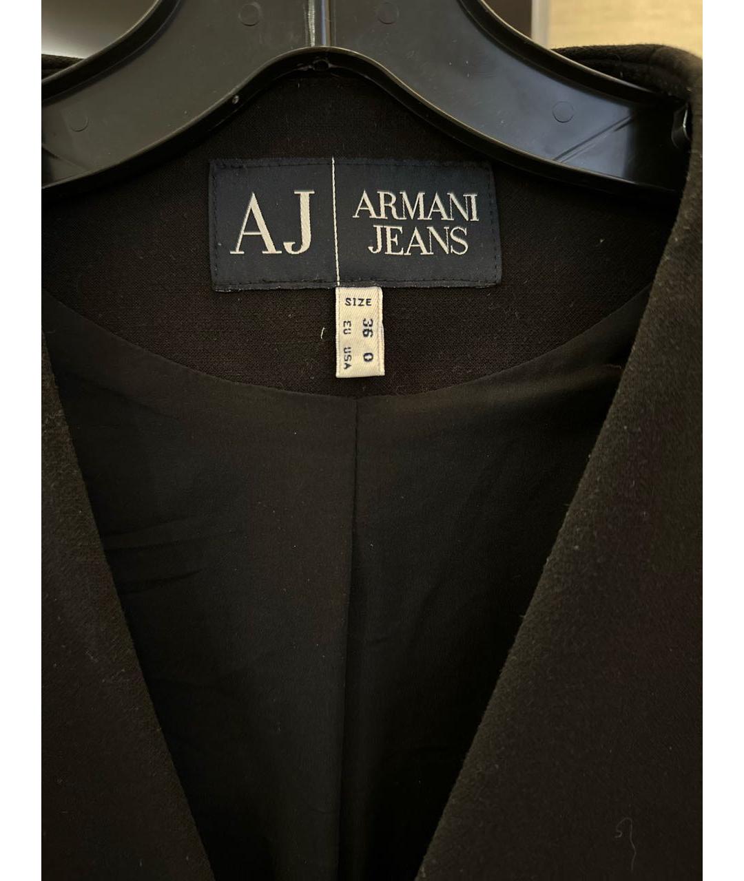 ARMANI JEANS Черный вискозный жакет/пиджак, фото 3