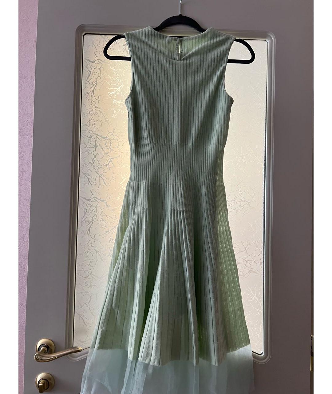 CHRISTIAN DIOR PRE-OWNED Зеленые хлопковое повседневное платье, фото 2