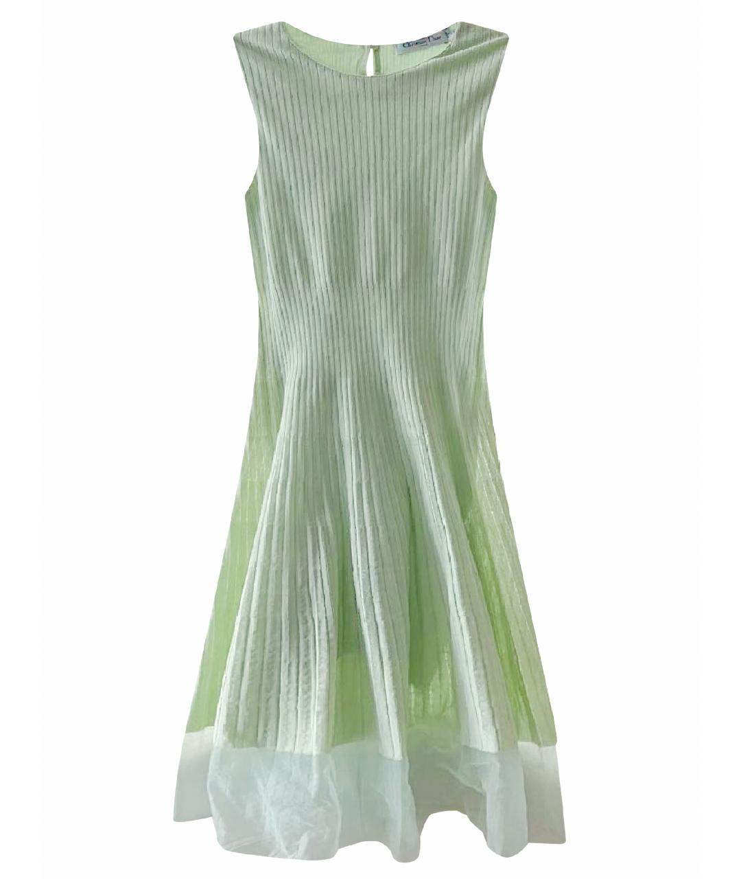CHRISTIAN DIOR PRE-OWNED Зеленые хлопковое повседневное платье, фото 1