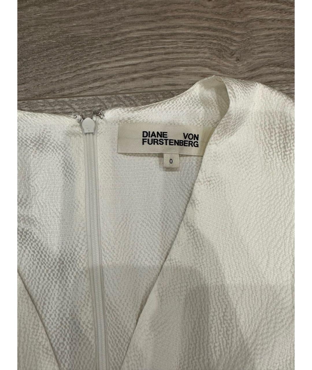 DIANE VON FURSTENBERG Белая шелковая блузы, фото 2