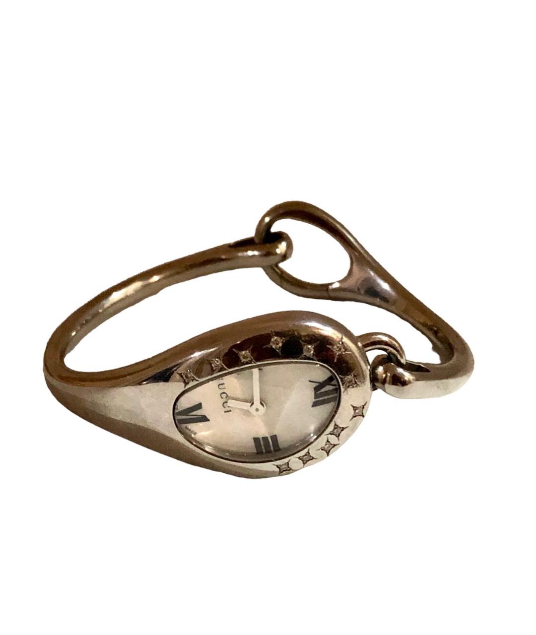 GUCCI Серебряные металлические часы, фото 1