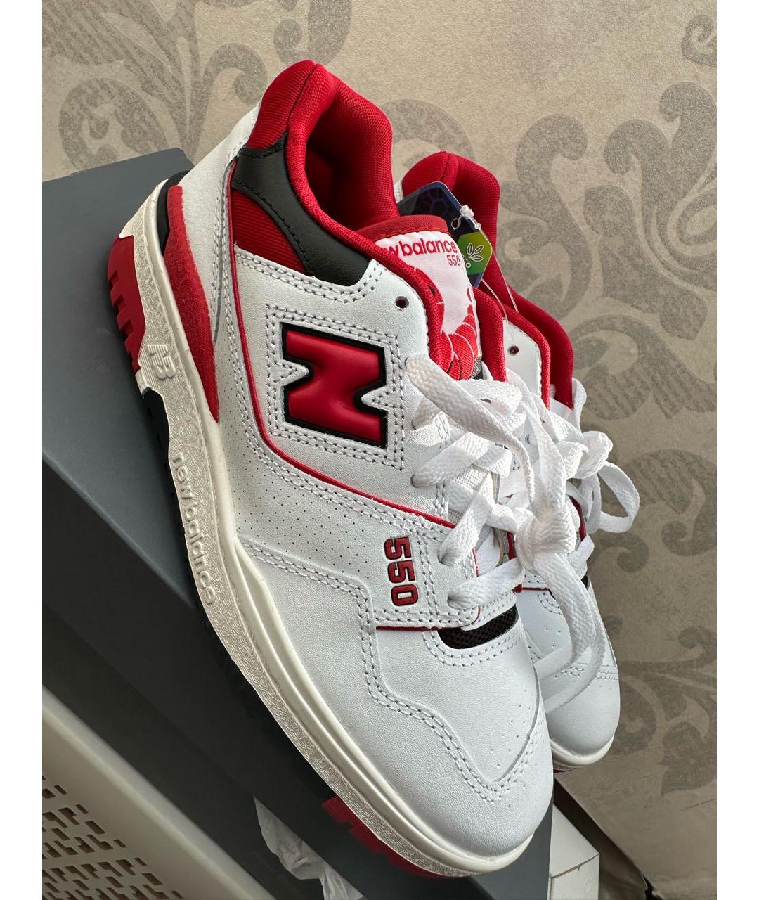 NEW BALANCE Красные кожаные кроссовки, фото 3