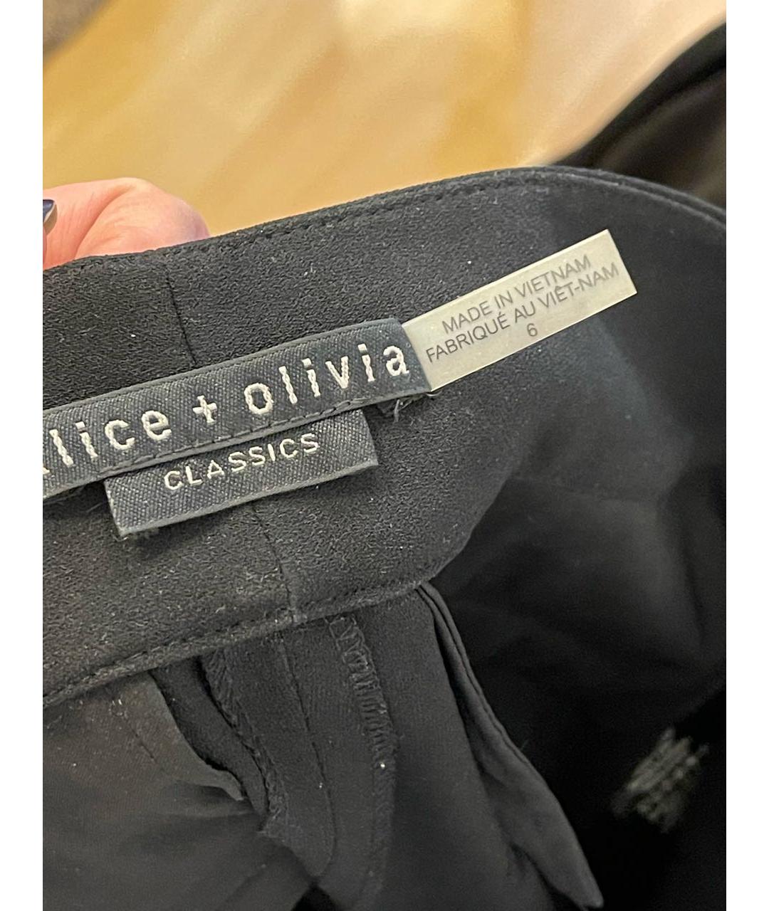 ALICE+OLIVIA Черные брюки широкие, фото 3