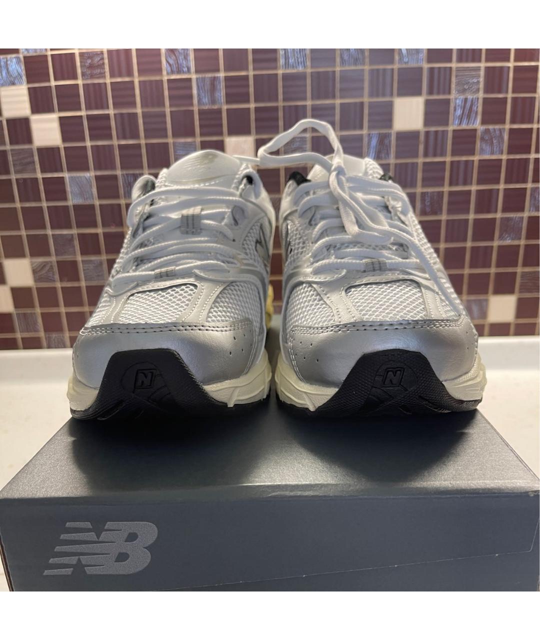 NEW BALANCE Белые кожаные кроссовки, фото 2