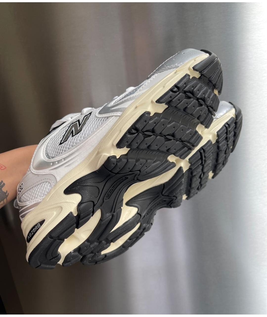 NEW BALANCE Белые кожаные кроссовки, фото 6