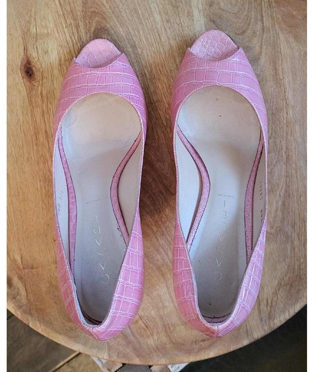 CASADEI Розовые туфли из лакированной кожи, фото 3