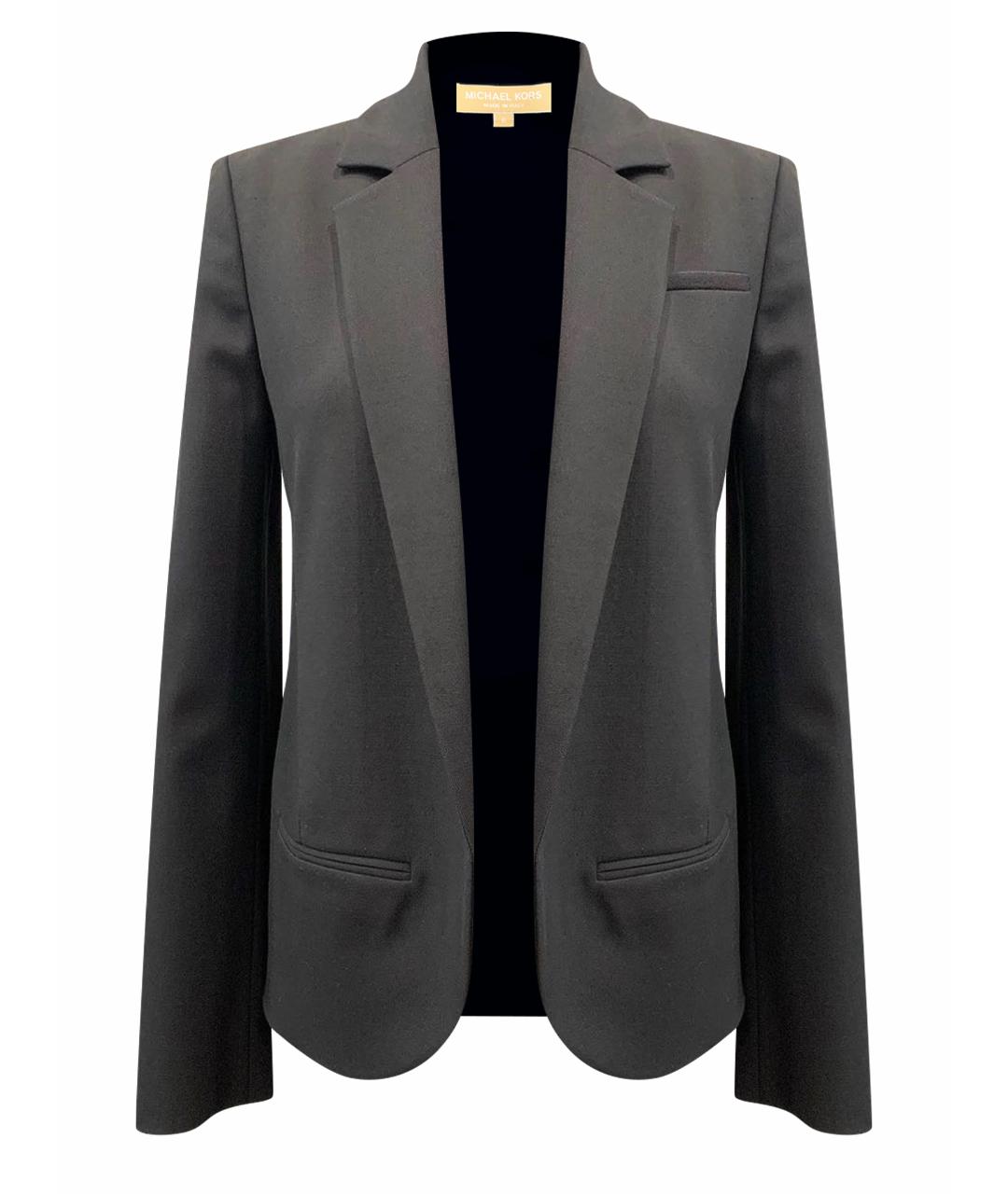 MICHAEL KORS Черный шерстяной жакет/пиджак, фото 1