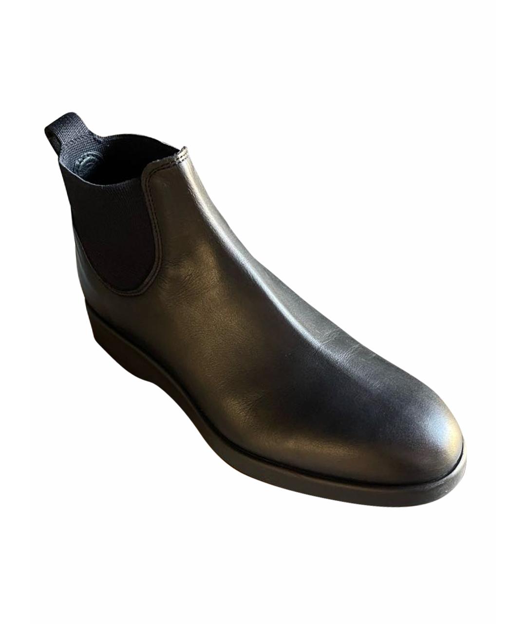 R.M.WILLIAMS Черные кожаные высокие ботинки, фото 8