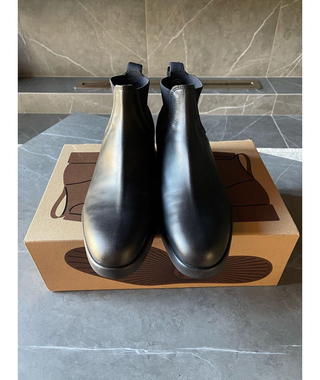 R.M.WILLIAMS Черные кожаные высокие ботинки, фото 2