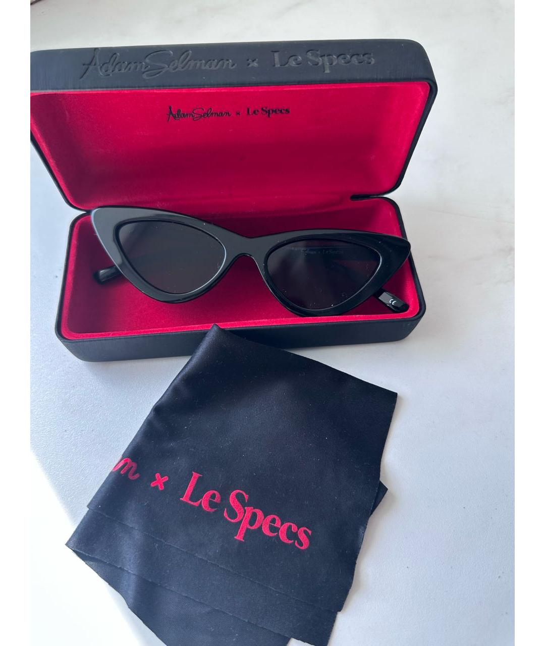 LE SPECS Черные пластиковые солнцезащитные очки, фото 4