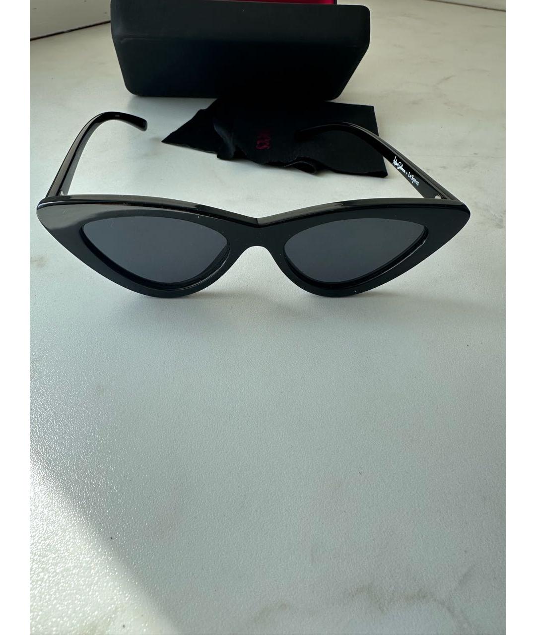 LE SPECS Черные пластиковые солнцезащитные очки, фото 7