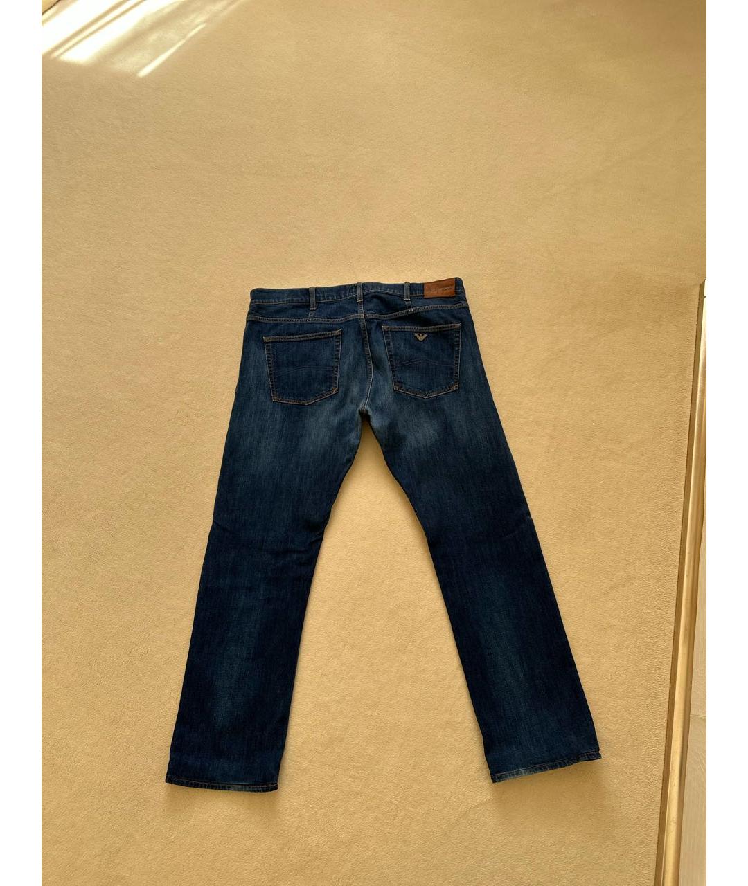 ARMANI JEANS Синие прямые джинсы, фото 2