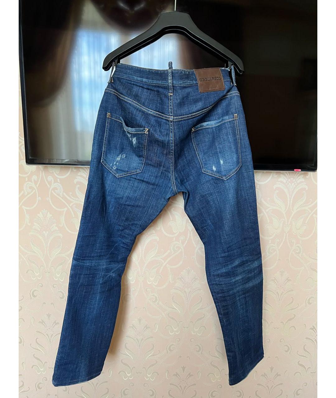 DSQUARED2 Синие хлопковые джинсы скинни, фото 2