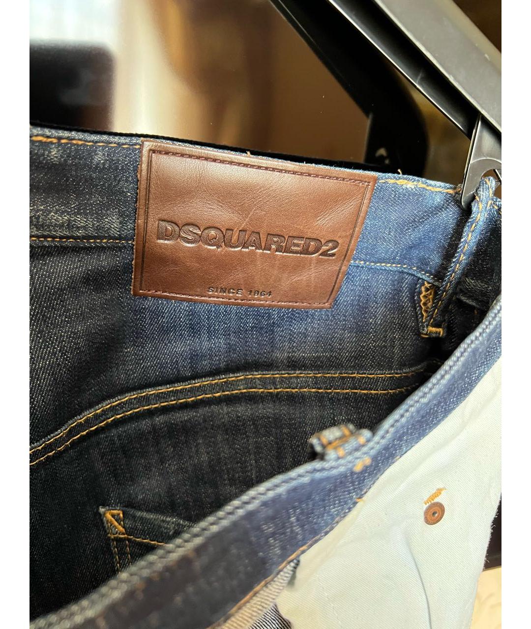 DSQUARED2 Синие хлопковые джинсы скинни, фото 4