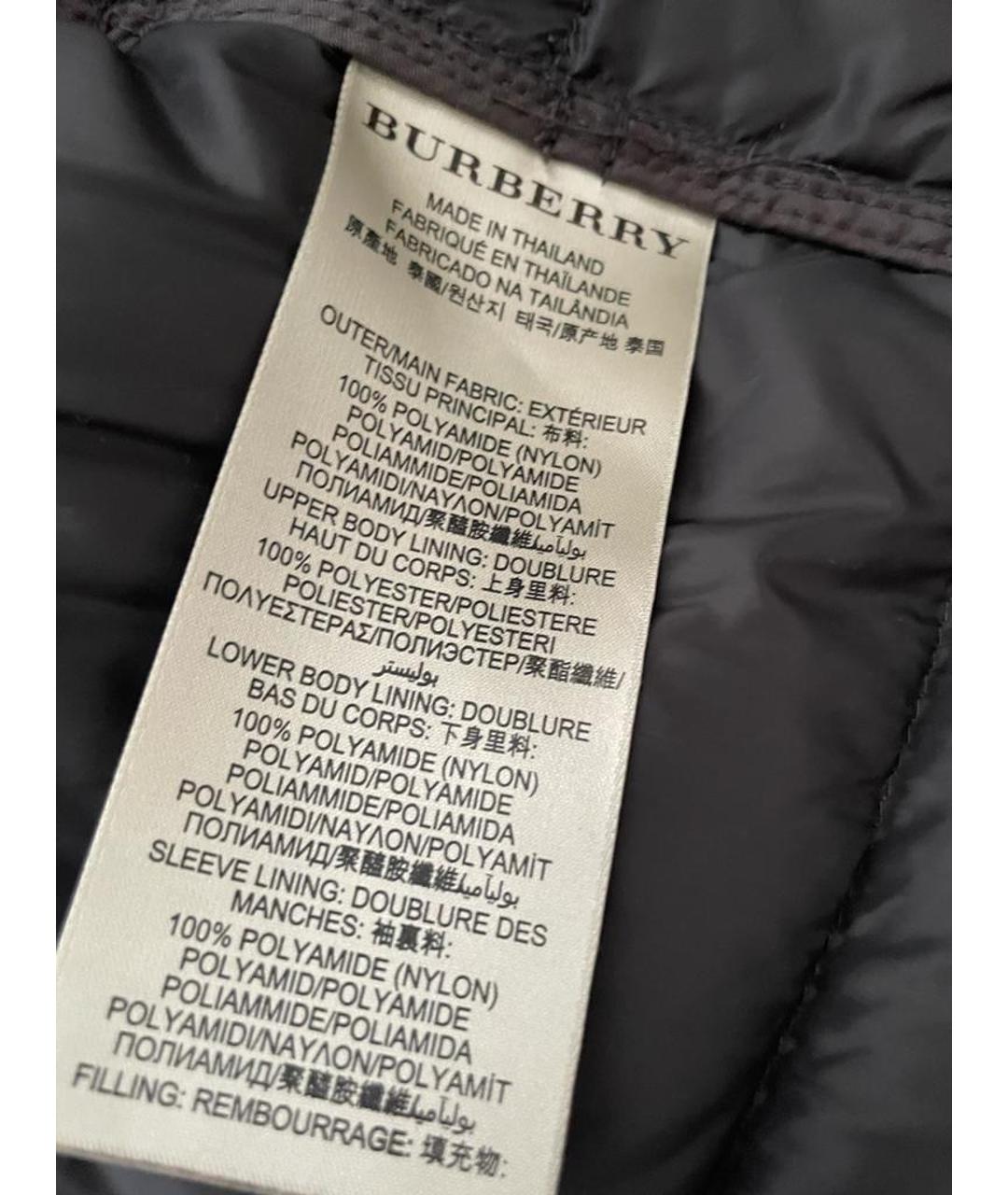 BURBERRY BRIT Серая полиэстеровая куртка, фото 5