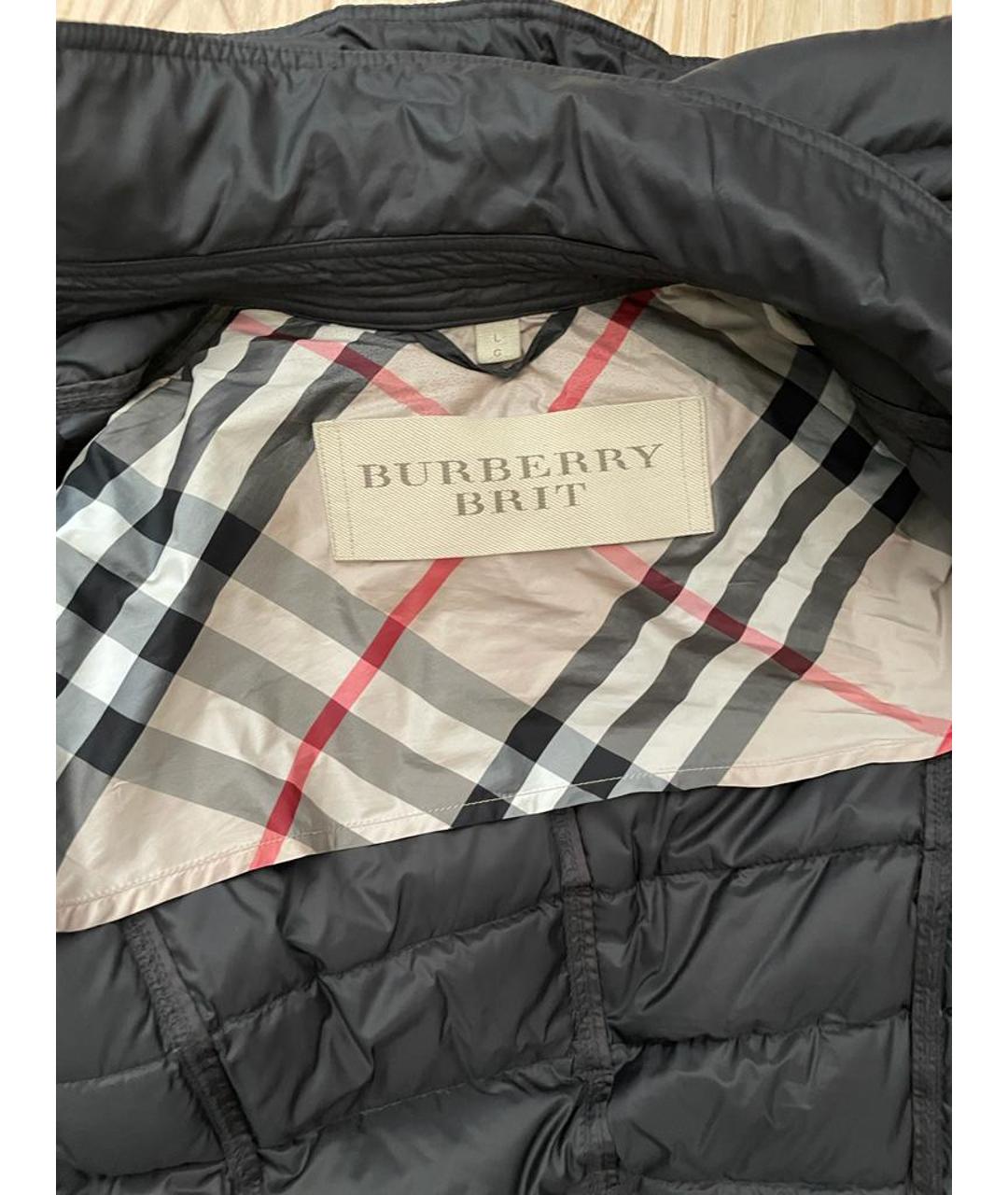 BURBERRY BRIT Серая полиэстеровая куртка, фото 4