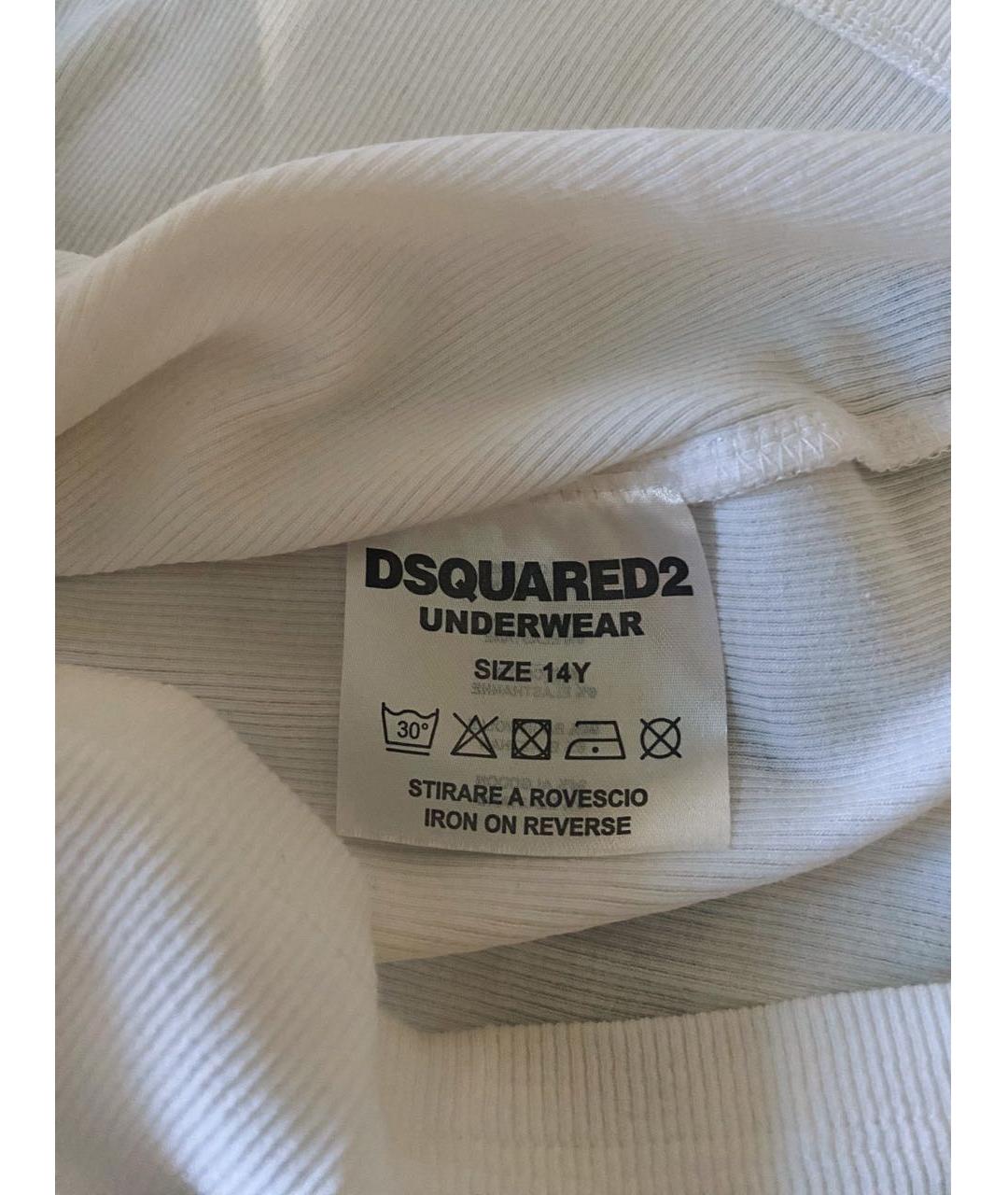 DSQUARED2 UNDERWEAR Белый хлопковый детская футболка / топ, фото 5