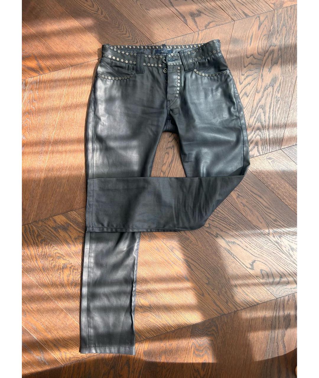 BRAY Антрацитовые хлопковые прямые джинсы, фото 8