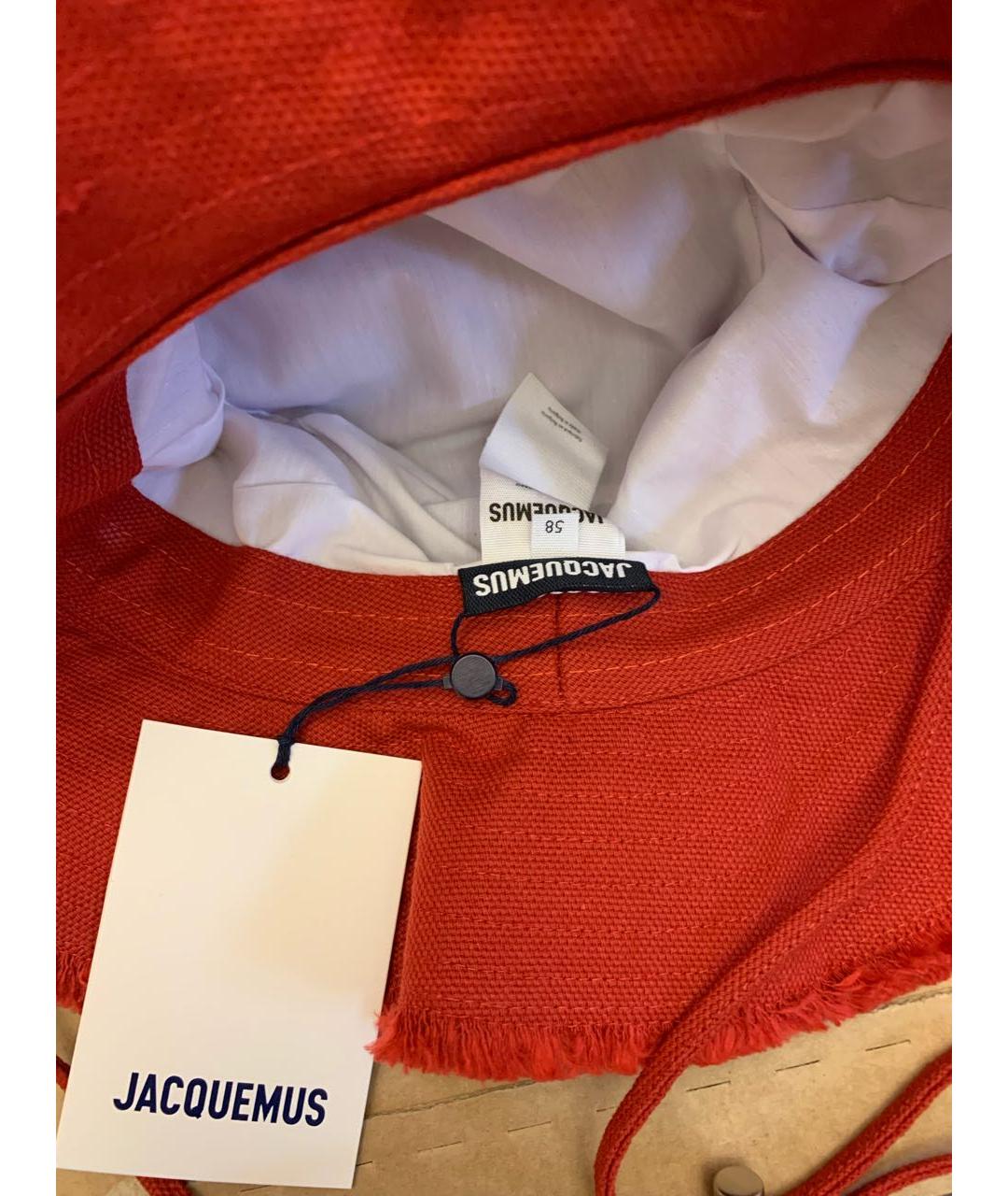 JACQUEMUS Красная хлопковая панама, фото 3