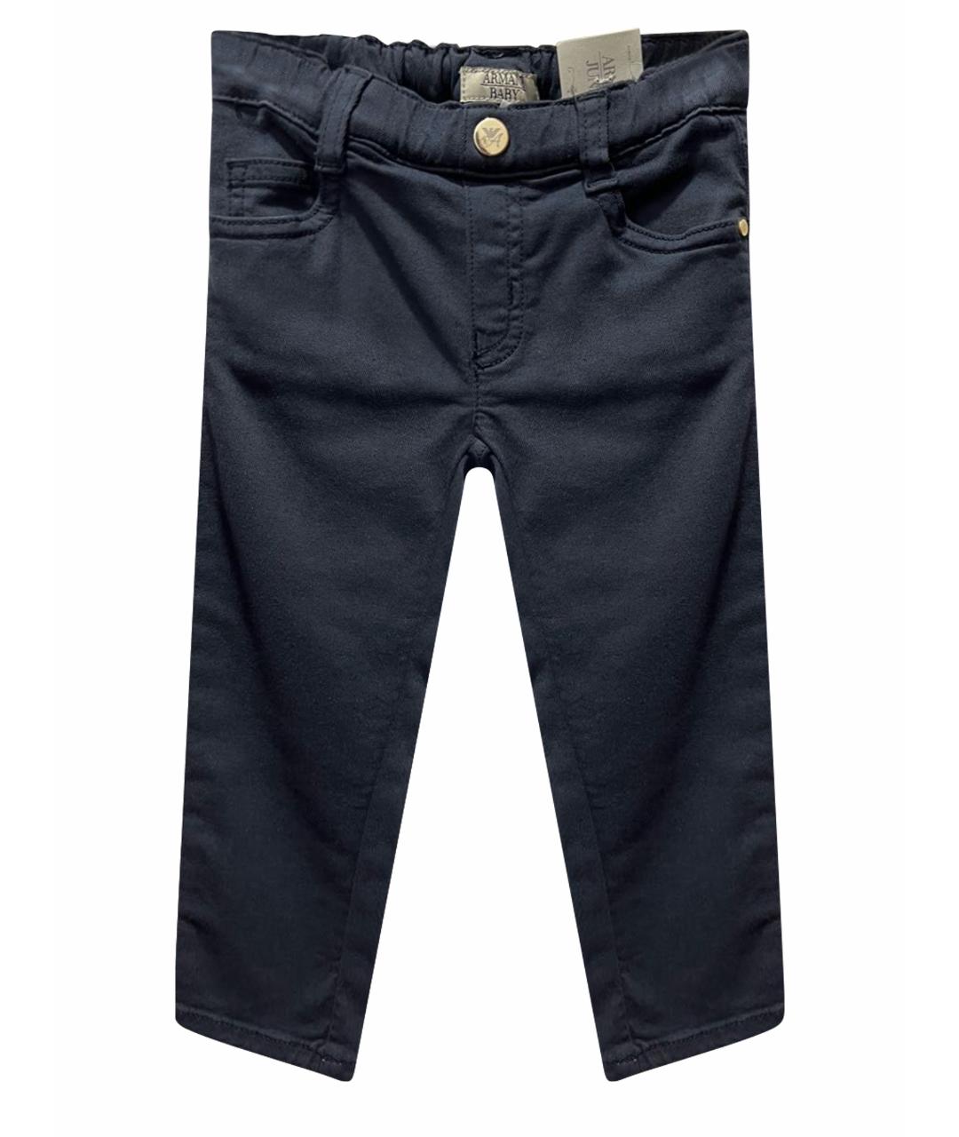 ARMANI JUNIOR Синие хлопковые брюки и шорты, фото 1