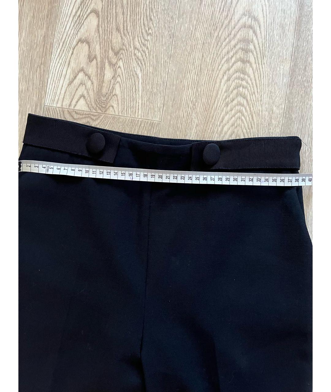 CAROLINA HERRERA Черные шерстяные брюки широкие, фото 5