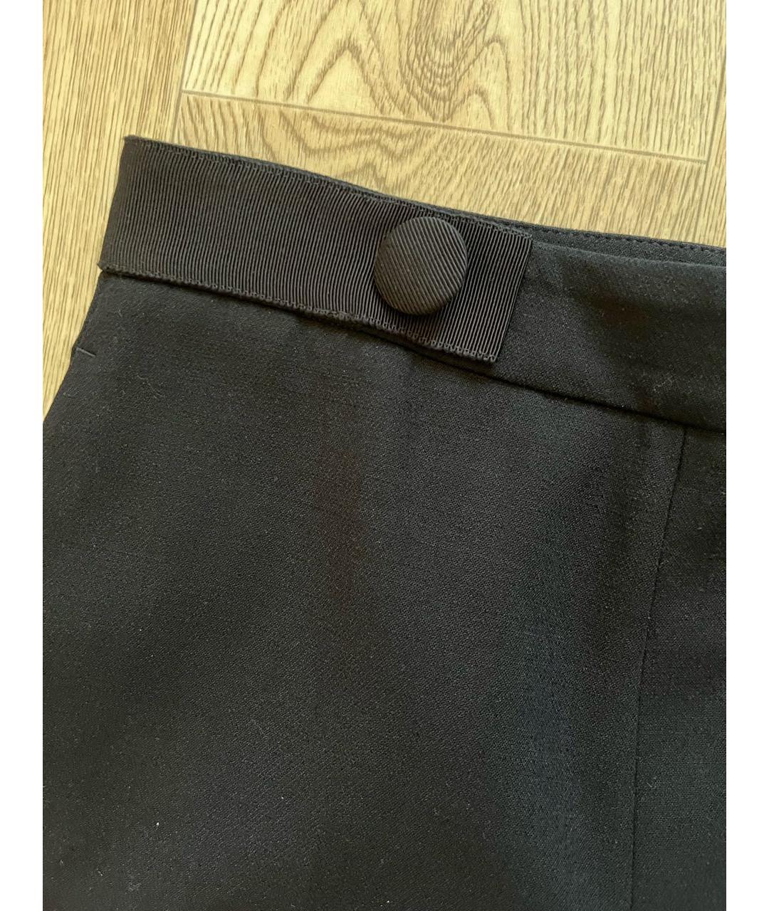 CAROLINA HERRERA Черные шерстяные брюки широкие, фото 3