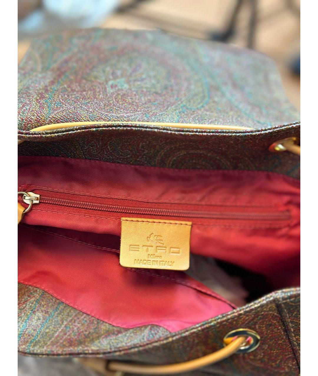 ETRO Коричневый кожаный рюкзак, фото 4