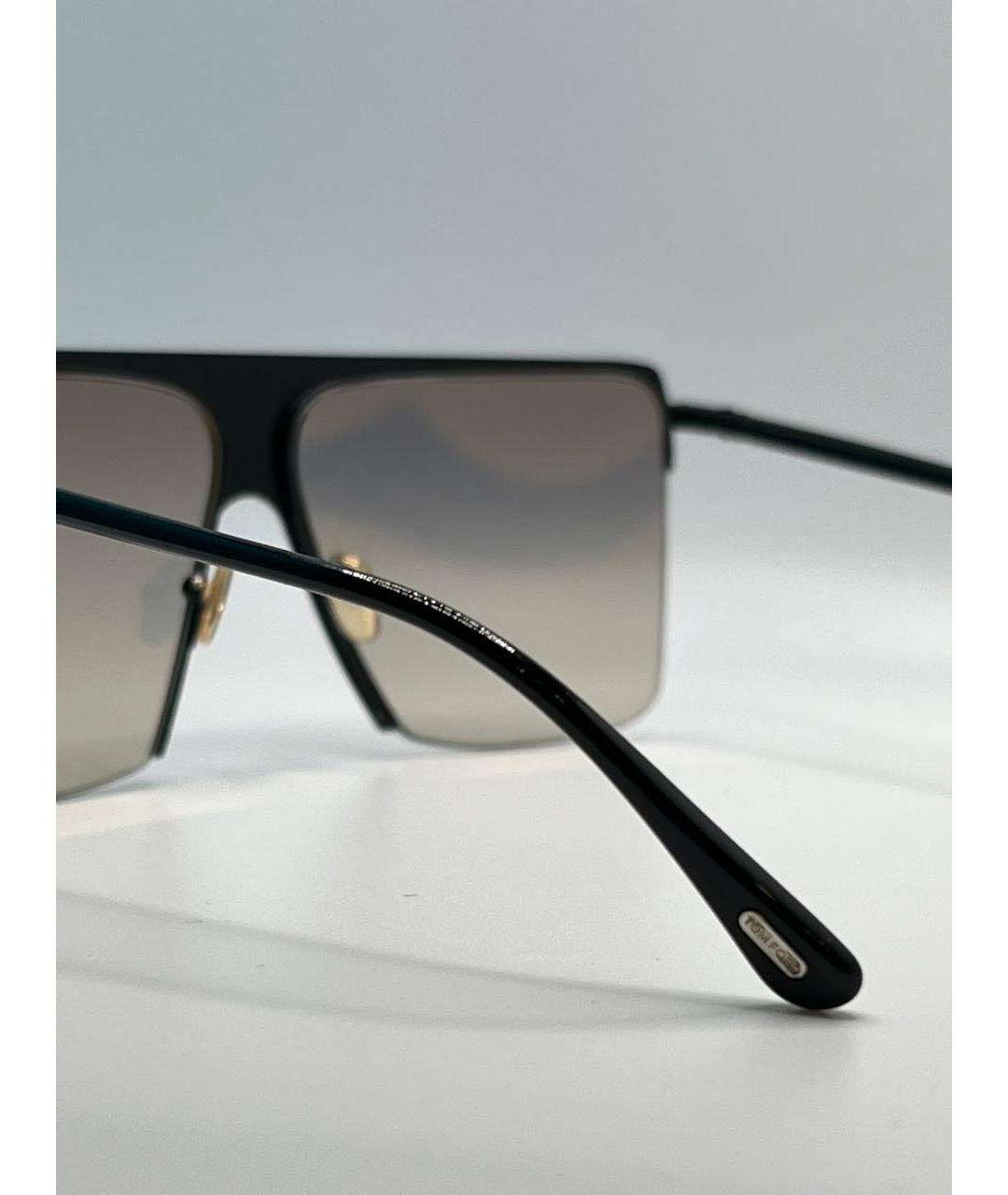 TOM FORD Черные металлические солнцезащитные очки, фото 6