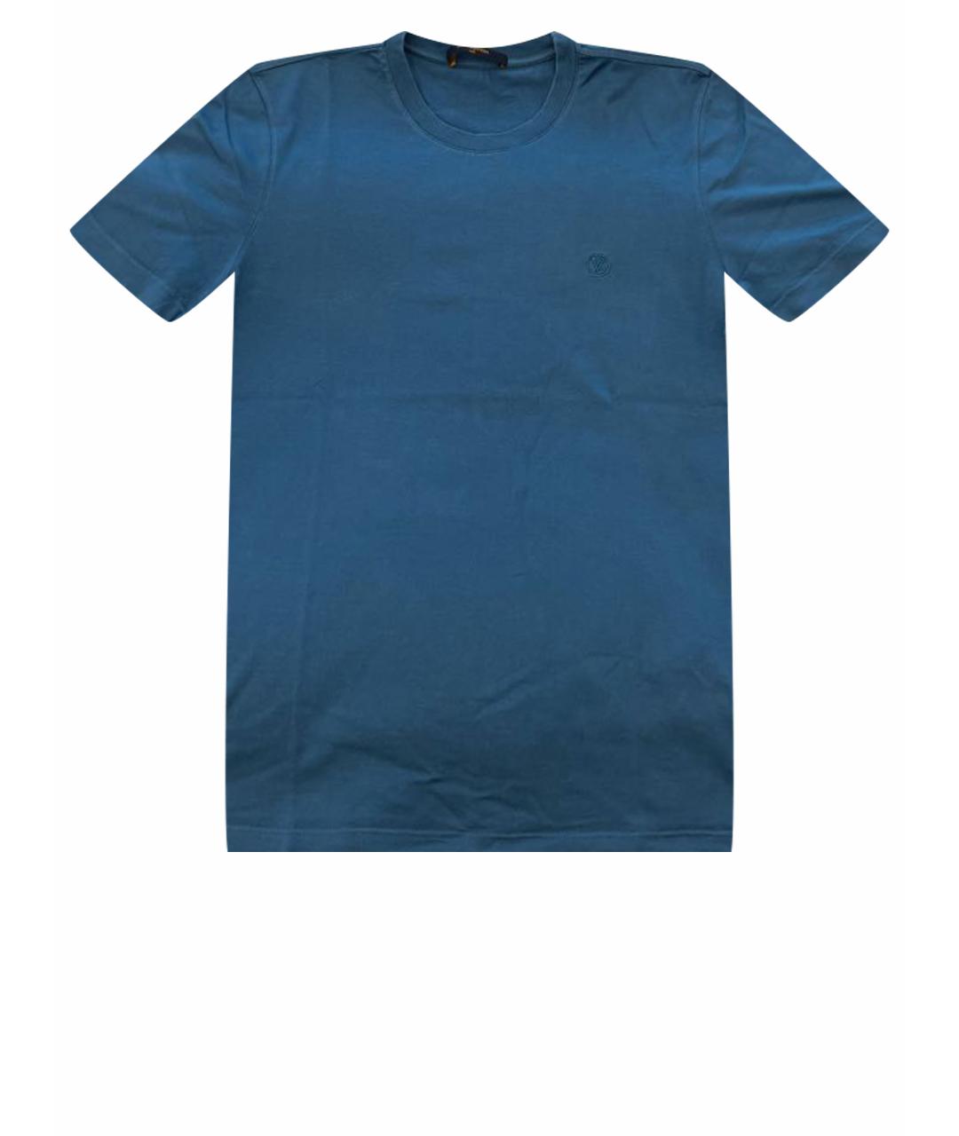 LOUIS VUITTON PRE-OWNED Синяя хлопковая футболка, фото 1