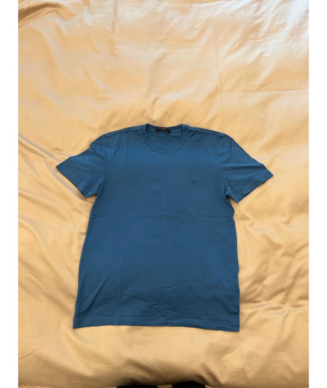 LOUIS VUITTON PRE-OWNED Синяя хлопковая футболка, фото 5