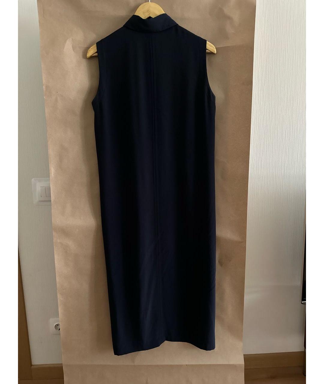 DKNY Темно-синее вискозное повседневное платье, фото 2