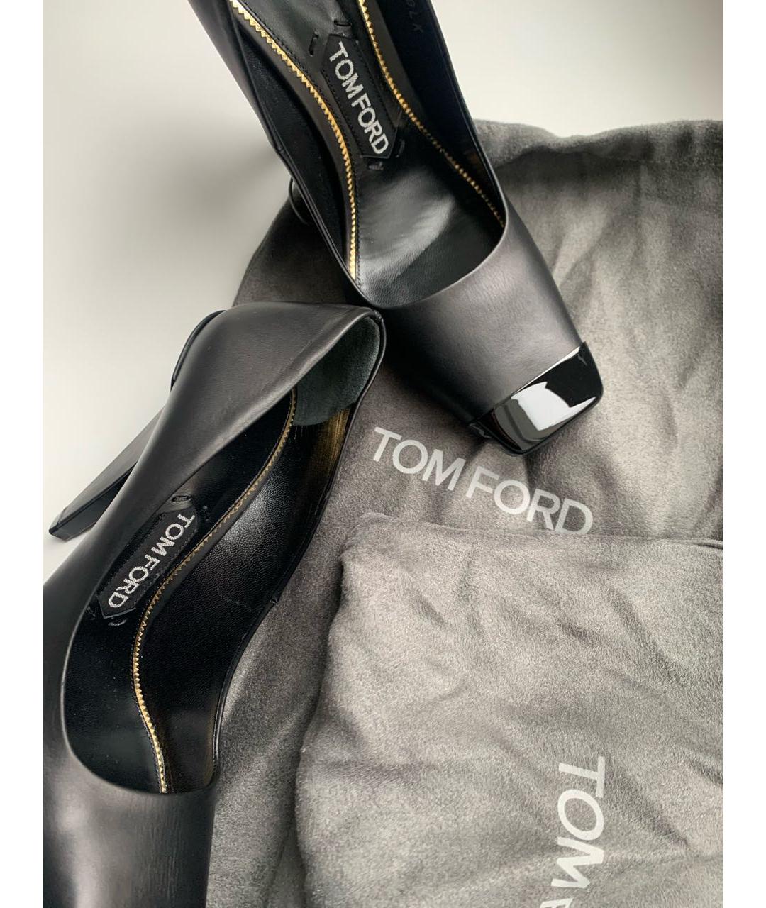 TOM FORD Черные кожаные туфли, фото 6