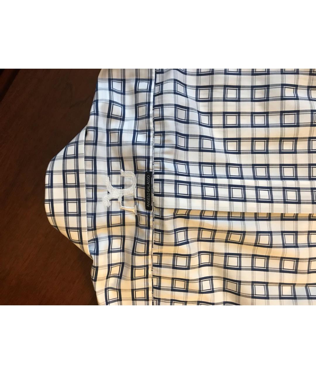 ANGELO GALASSO Белая хлопковая кэжуал рубашка, фото 2