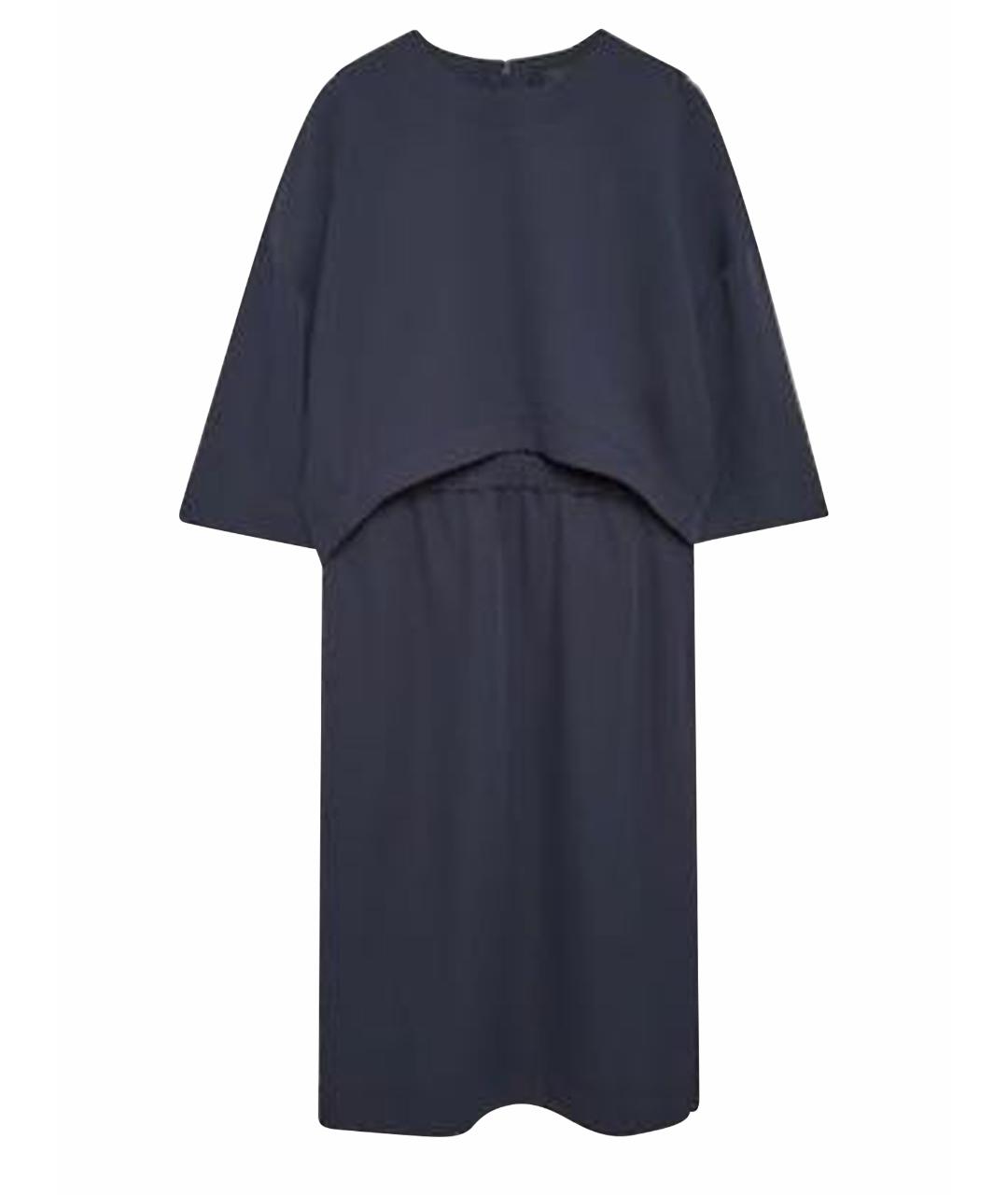 COS Темно-синее полиэстеровое повседневное платье, фото 1