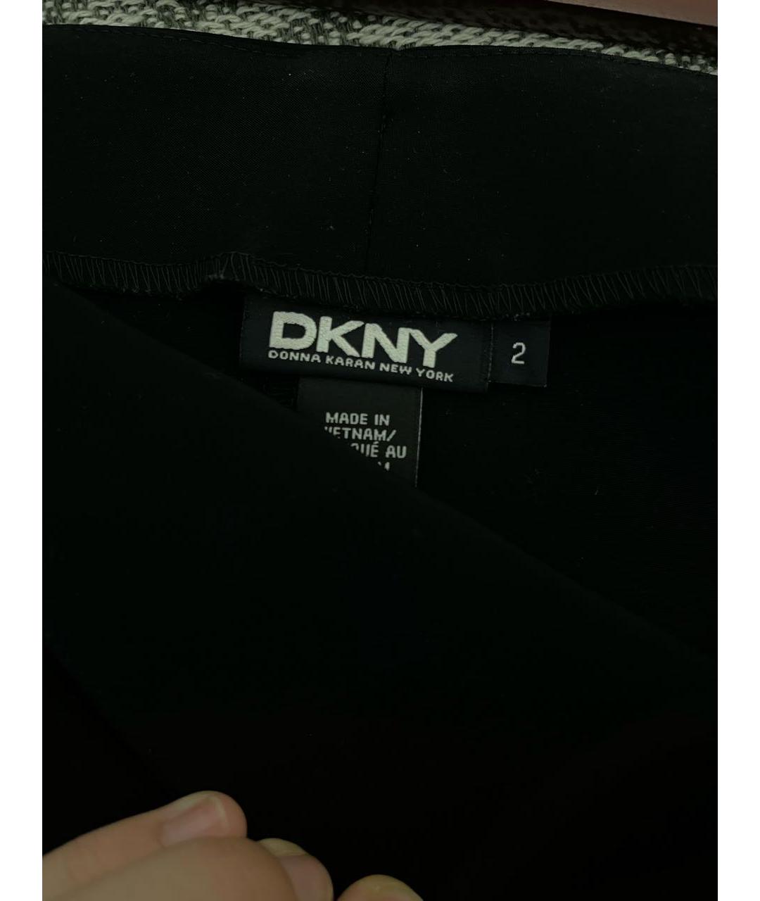 DKNY Черная полиэстеровая юбка миди, фото 3
