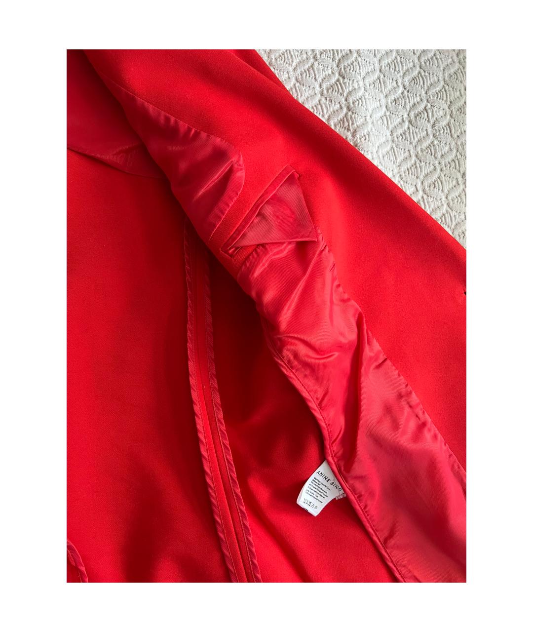 ANINE BING Красный хлопковый жакет/пиджак, фото 4