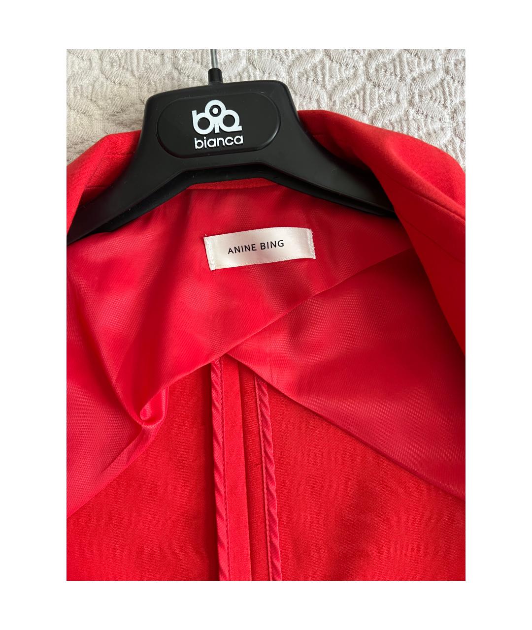 ANINE BING Красный хлопковый жакет/пиджак, фото 3
